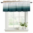thumbnail image 2 of 2 Pack Valances for Windows, Blue Beach Gradient Window Valances for Living Room/Bedroom/Bathroom, Boho Sea Waves Ombre Abstract Light Filtering Kitchen Curtain Valance Window Treatment 42"W x12" L, 2 of 9