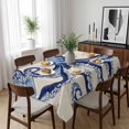 thumbnail image 6 of Navy Blue Octopus Coastal Table Cloth Waterproof Tablecloths, Nautical Summer Beach Rustic Tablecloth Dining Table Cover for Kitchen Party Tabletop Outdoor, Rectangle Tablecloth 52x70 Inch, 6 of 9