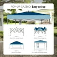 thumbnail image 4 of Alpha Joy 10x10ft One Push Setup Canopy Instant Outdoor Canopy Tent Portable Pop-up Canopy with Roller Bag, D&L Blue, 4 of 8