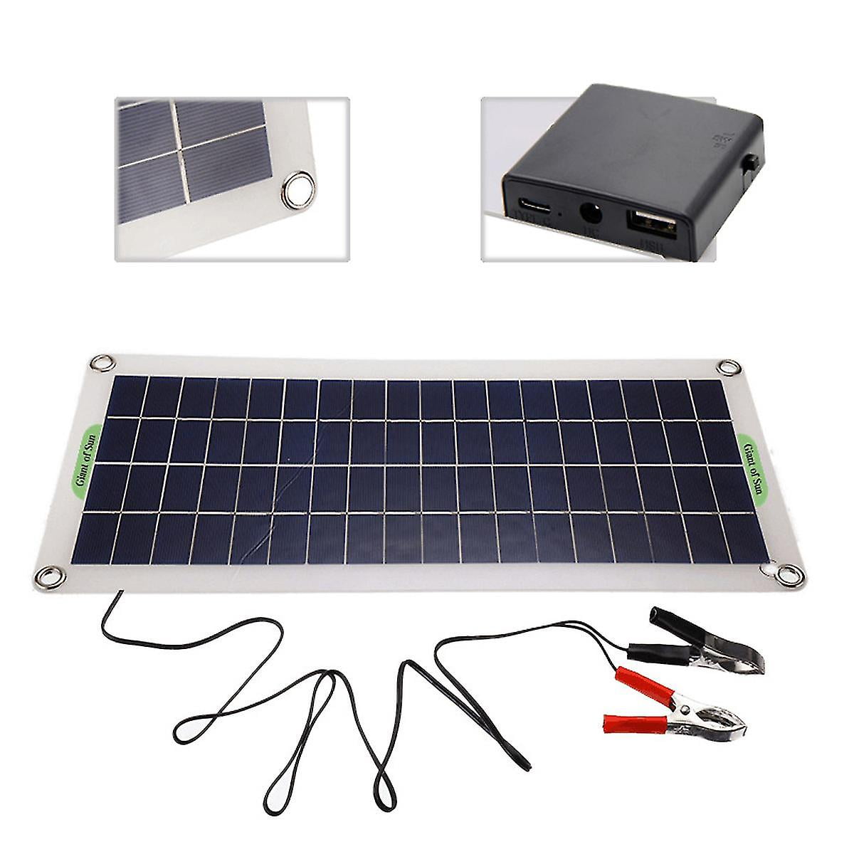 300w 12V Solar Panel Kit Battery Maintainer Trickle Charger,Solar Charge Controller and Adjustable Solar Panels Mount Rack Bracket