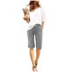thumbnail image 3 of Pantalones Cortos de Sueño para Mujeres Suave Color Sólido Capris, Cordón de Cintura Elástica con Bolsillos para Pijamas de Salón, 3 of 7