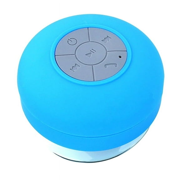 Bathroom Wireless Bluetooth Speaker Suction Cup Blue