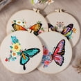 thumbnail image 7 of Tookss 1PCS Diy Embroidery Kit Butterfly Flower Pattern Needlework Set With Embroidery Hoops Cross Stitch Kits For Craft Lover, 7 of 7