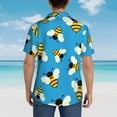 thumbnail image 6 of Disketp Hawaiian Shirts For Men,Flying Bees Print Mens Casual Short Sleeve Button Down Shirts Beach Shirt, 6 of 8