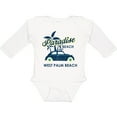 thumbnail image 3 of Inktastic Paradise Beach in West Palm Beach with Palm Trees and Car Boys or Girls Long Sleeve Baby Bodysuit, 3 of 5