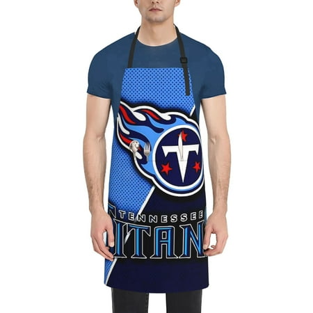 

TEN_Titans Football Fan Adjustable Apron for Men Women Funny Apron Gifts for Dad Father Kitchen Grill Chef Cooking锛宖lower arrangement painting