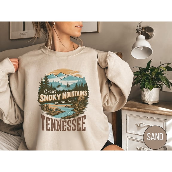 Velto Great Smoky Mountains Sweatshirt, Vintage Tennessee Sweatshirt Great Smoky Mountains National Park gifts Gatlinburg Shirt Hikingsouvenir All Size S-3XL