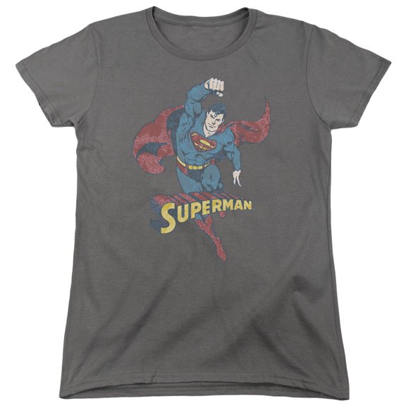 Dco/Desaturated Superman S/S Women's T-Shirt Charcoal