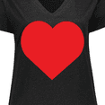 thumbnail image 4 of Inktastic Red Heart Women's Plus Size V-Neck T-Shirt, 4 of 5