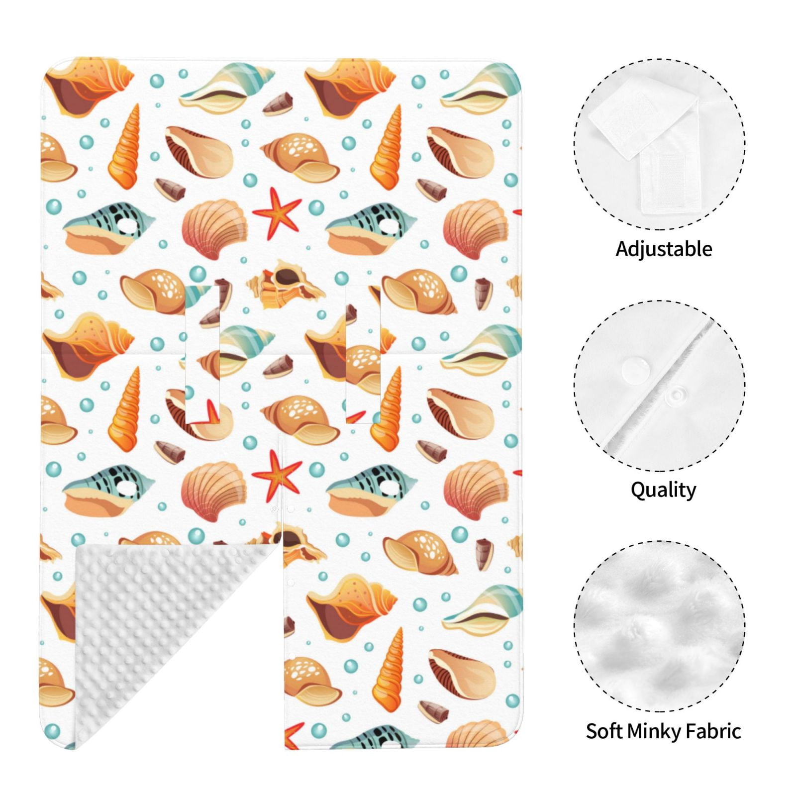Car Seat Cover Baby - Conch Shells Print No.9033 Breathable Infant Car Seat Cover for Baby Carseat, Lightweight Comfort Baby Essentials Must Haves Newborn Stuff for Girl Boy