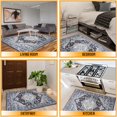 thumbnail image 4 of Noahas Vintage 2x3 Washable Rug for Entryway, Non Slip Small Indoor Front Door Rug, Soft Low Pile Rugs for Entrance Kitchen Bedroom Bathroom, Blue, 4 of 7