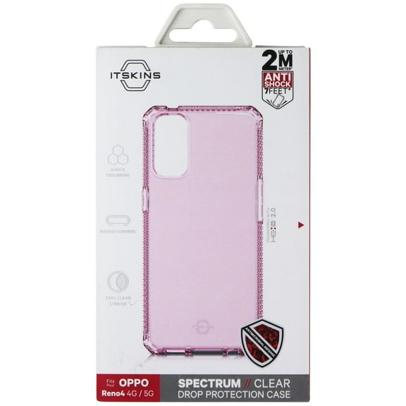 ITSKINS Spectrum // Clear Case for OPPO Reno4 5G / 4G - Light Pink (Transparent)