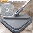 thumbnail image 3 of QHUDLV 6 Pack 8.7 Inch Square Replacement Microfiber Mop Pad Set, Spin Mop and Bucket System Tidy True Clean Mop and Bucket System, Easy to Clean for Daily use, 3 of 9