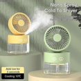 thumbnail image 2 of Cooling Appliances Portable Fan Air Humidifier 350ml Water Cooler Table Fan Usb Rechargeable Essential Oil Diffuser Night Light, 2 of 4