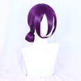 thumbnail image 4 of Unique Bargains Wigs for Women 12" Purple Wigs with Wig Cap, 4 of 6