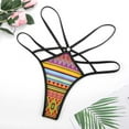thumbnail image 4 of Africa Ethnic Colorful Pattern Open Type Women's Panties Crotch Opening G-strings Thongs Lingeries Underwear, 4 of 7