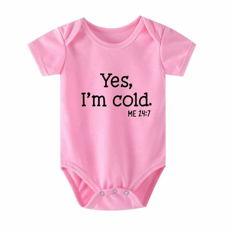 

Summer Savings Clearance 2023! PEZHADA Girls Romper Toddler Baby Girls Boys Short Sleeve Letter Print T-Shirt Jumpsuit Romper Pink 12-18 Months