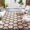 thumbnail image 2 of SAFAVIEH Courtyard Estelle Geometric Indoor/Outdoor Area Rug, 8' x 11', Beige/Black, 2 of 10