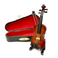 thumbnail image 3 of Gnmfd 18cm 7" Miniature Wooden Violin Instrument Model, Musical Home Decor Figurine, Unique Collectible Gift for Music Lovers, Elegant Shelf Desk Mantel Table Display for Home Decor, 3 of 9