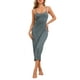 thumbnail image 2 of Camisón de mujer Inspire Chic con tirantes ajustables, vestido de dormir de modal en color gris, talla XL, 2 of 6