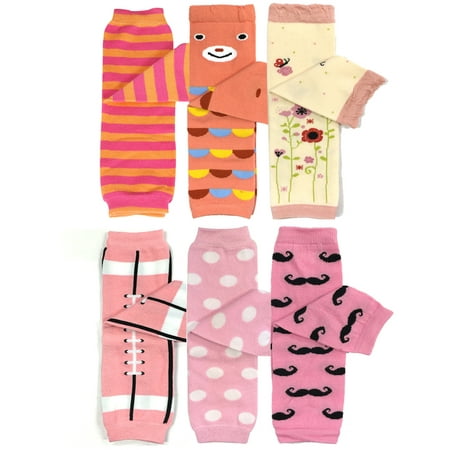 Wrapables® Baby & Toddler Girls Set of 6 Assorted Leg Warmers,