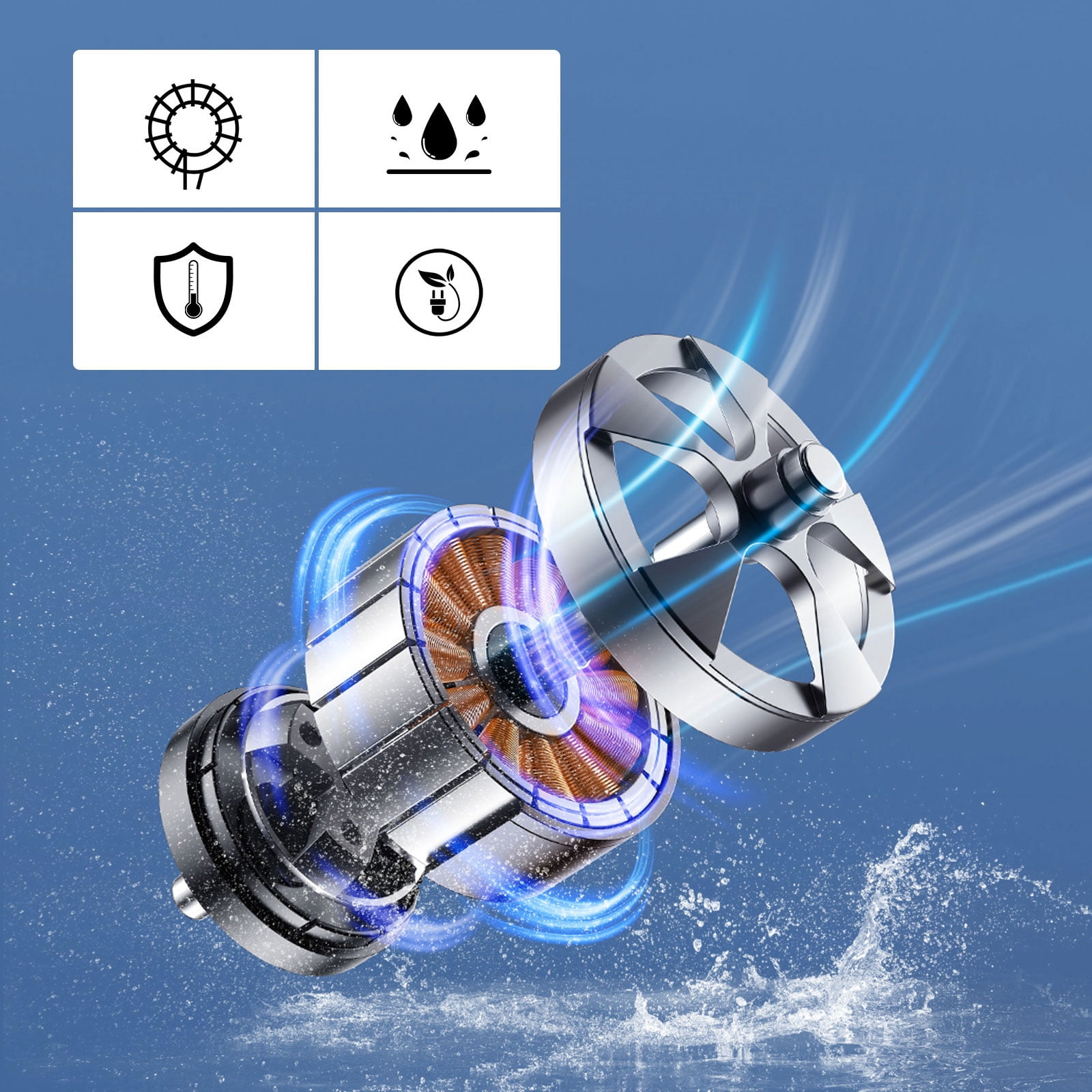 Sump Pump Submersible Water Pump 1.5HP 5500GPH Portable Water Transfer Draining Pump Utility Pumps for Pool Basement Hot Tub Garden with Adapters