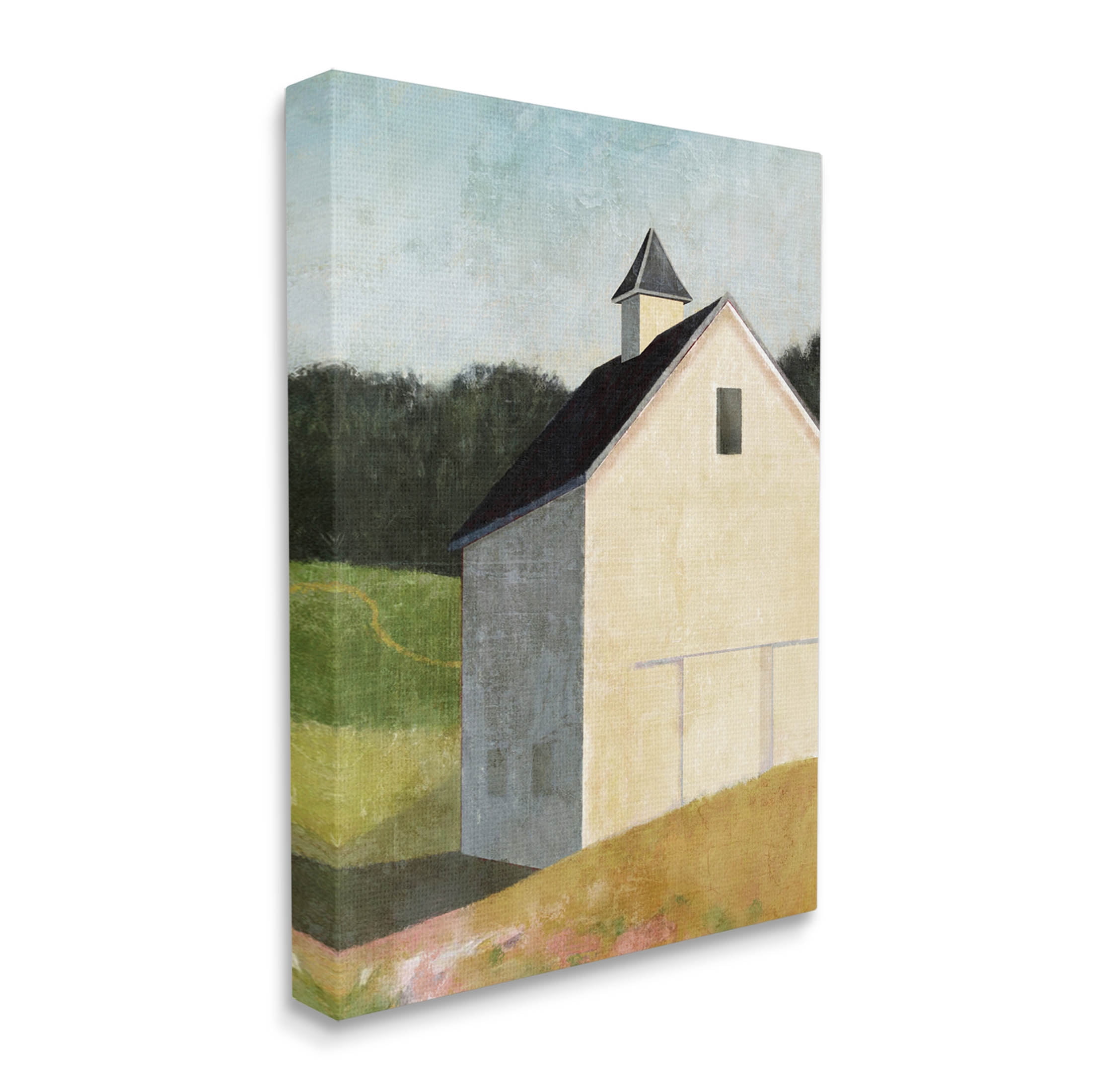 Stupell Industries Countryside Hills Barn Scenery Painting Gallery Wrapped Canvas Print Wall Art, Design by Suzanne Nicoll