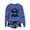 Blue, variant on Sweatshirts for Women Western Cow Crewneck Long Sleeve Sweater Pullover Tops Casual Print Stylish Outwear