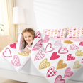thumbnail image 4 of Homewish Graffiti Heart Print Bedding Comforter Set,Pink Fairy Tale Twin Comforter Sets,Boho Style Loves Bedding Set For Girls Kids,Luxury Bedroom Decor Reversible,2pcs, 4 of 8