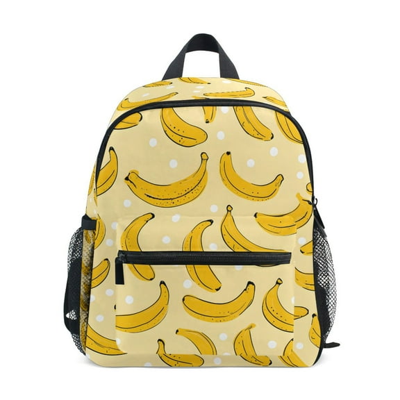 ALAZA Yellow Bananas White Dots Pattern School Backpack Small Bookbag Mini Bags