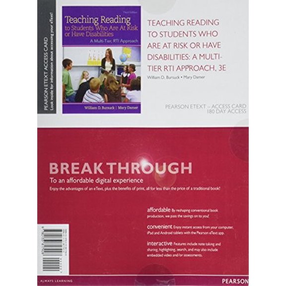 Pre-Owned Teaching Reading to Students Who Are At Risk or Have Disabilities: A Multi-Tier, RTI Approach -- Enhanced Pearson eText Paperback