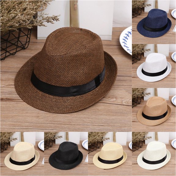 Category Baby Care Beach Fedora Jazz Straw Hat for Kids – Panama Style Sun Hat for Summer Adventures