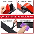 thumbnail image 2 of Vinyl Wall Base Baseboard Molding Trim 6" Flexible Self Adhesive Rubber Wall Base Moulding Trim Peel and Stick Design, 6 Inch x 40 Feet, Black, 2 of 6