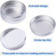 thumbnail image 3 of 24 Pcs Aluminum Round Cans with Lid and Labels,1 Oz Metal Tins Food Candle Containers with Screw Tops for Crafts, Food Storage, Aluminum Tin Cans for Beard Balms, Candles (Silver), 3 of 8