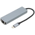 thumbnail image 1 of USB Hub Ethernet, USB C Hub 5 Ethernet Hub Adaptador Ethernet Fiabilidad excepcional, 1 of 8