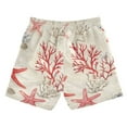 thumbnail image 7 of FORMRS Boys Swim Trunks Quick Dry Mesh Liner Boardshorts Sizes XS-XL, Light Red Starfish, 7 of 7