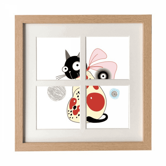 Animal Pet Lover Cute Cat Frame Wall Tabletop Display 4 Openings Picture