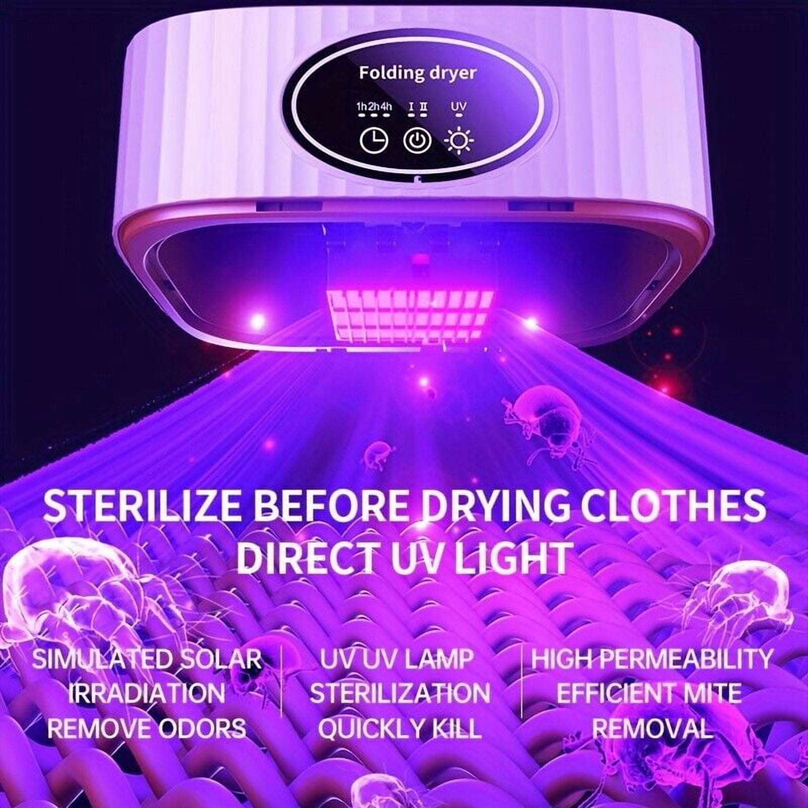 TOPCHANCES Electric Portable Clothes Dryer, 600W Folding Dryer Machine For Apartment Dorm, Pink