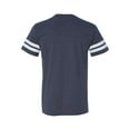 thumbnail image 3 of LAT Mens Fine Jersey Crew Neck Short Sleeve Football Tee (6937) Vintage Navy/Blended White, L, 3 of 3