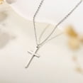 thumbnail image 6 of Turandoss 14K White Gold Plated Dainty Tiny Cross Pendant Necklace for Women Faith Jewelry Trendy Personalizedt First Communion Christian Religious Gifts for Women Her Girls, 6 of 8
