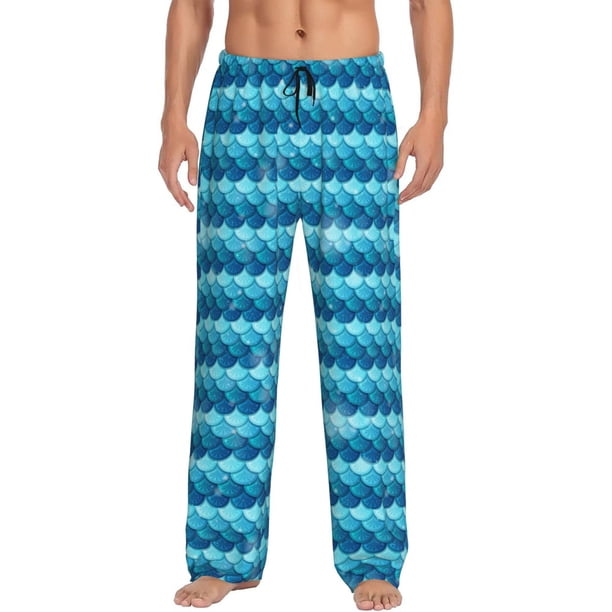 Balery Pearlescent Scales Pantalones de pijama para hombre, pijama ultraligero, pantalón de descanso-XX-Large
