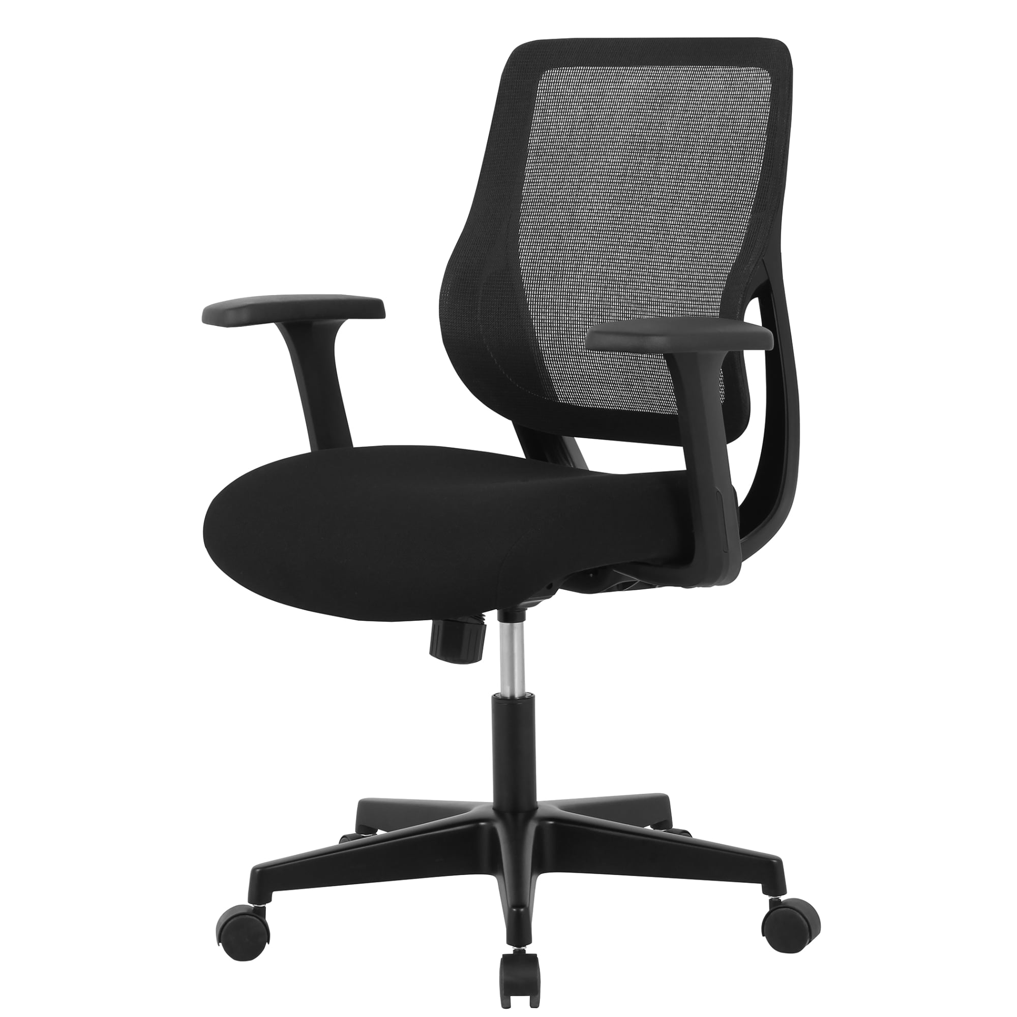 Realspace® Sensi Mesh/Fabric Low-Back Task Office Chair, Black, BIFMA Compliant