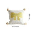 thumbnail image 3 of OAVQHLG3B Bow Pillow Cover 18x18, Throw Pillow Case with Ribbon Pattern, Pastel Aesthetic Cushion for Bedroom, Couch or Women Room Decor, 3 of 6