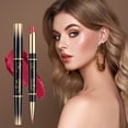thumbnail image 2 of Teissuly Double-ended Lipstick Pencil Waterproof Makeup Holding Color Developing Two-in-one Thin Tube Lipstick Lip Pencil Teissuly WER202401272769, 2 of 3