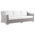 thumbnail image 3 of Modway 5-Pieces Outdoor Patio Wicker Rattan Furniture Set with Table, Light Gray White, 3 of 10