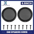 thumbnail image 3 of Speakers Cover Steel Mesh Woofer Subwoofer Grill Protector 2pcs 6.5" Black Car, 3 of 5