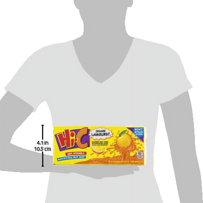 Hi-C Juice Orange Lavaburst, 6 Fl. Oz., 10 Count
