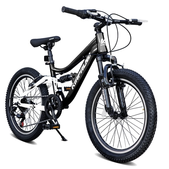 20 Inch Mountain Bike,7-Speed Adult Dual-Suspension Mountain Bicycle with Sturdy Steel Frame, Excellent Twist Shifting,Dual Handbrake & Adjustable Seat for Men Women