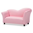thumbnail image 1 of Baxton Studio Felice Rose Simili Cuir Enfants 2 Places Causeuse, 1 of 8