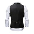 thumbnail image 6 of VBTAPA Men's Sequin Suit Vests Night Party Club Dance Casual Sleeveless Vest Wedding Prom Waistcoat Silver XXL, 6 of 7
